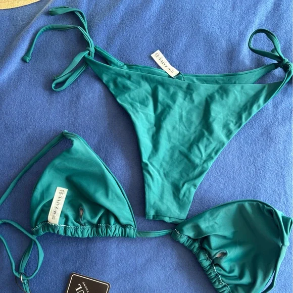 Teal Triangle Bikini Set - Picture 7 of 7